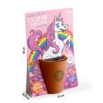Radis et Capucine - Kit de jardinage enfant - Fleurs en mélange - Licorne - face recto